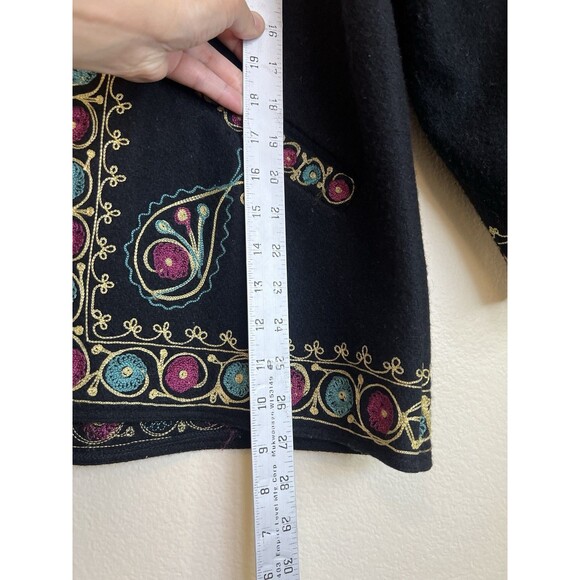 Unique Vintage Wool Embroidered Jacket 90s PASSPORTS OF PIER 1 Indian Women's L‎ - Picture 7 of 9